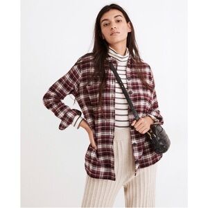 Madewell Flannel Sunday Shirt in Mahaska Plaid